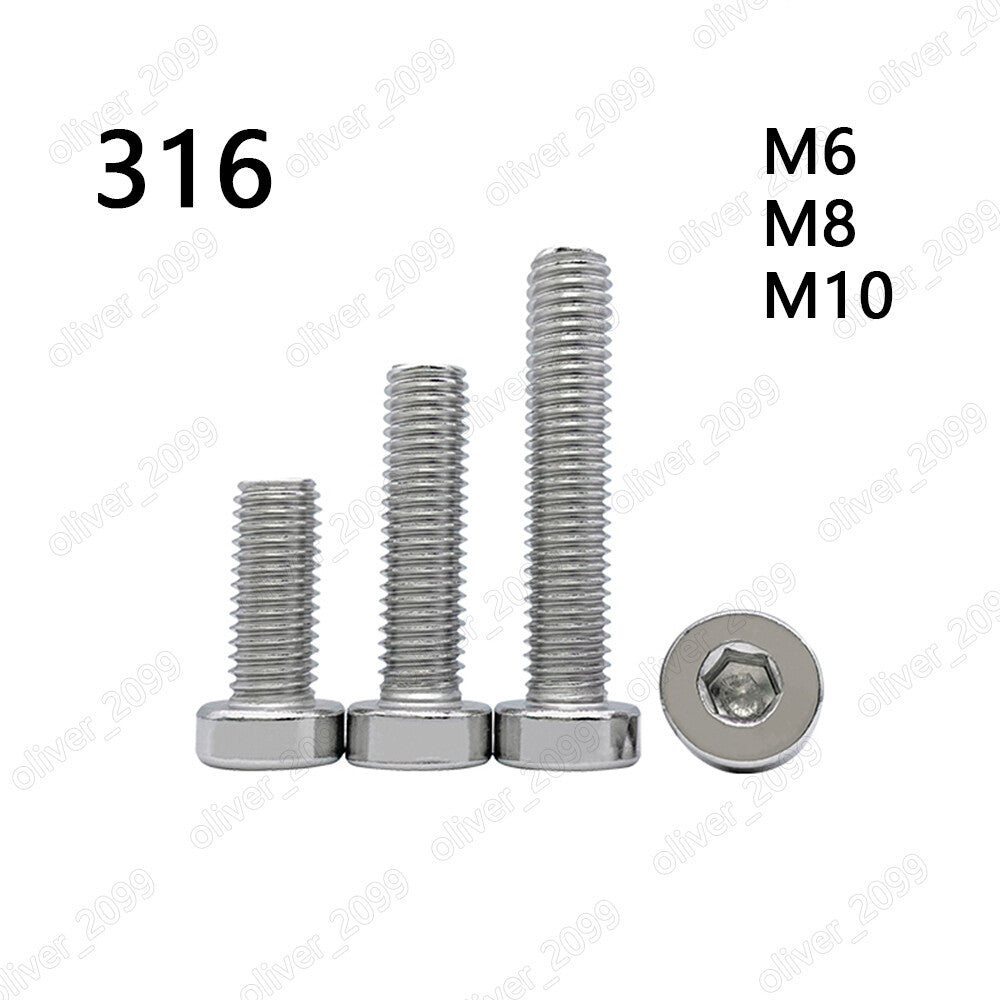 316 Stainless Steel Hexagon Socket Head Cap Screws With Low Head M6 M8 M10