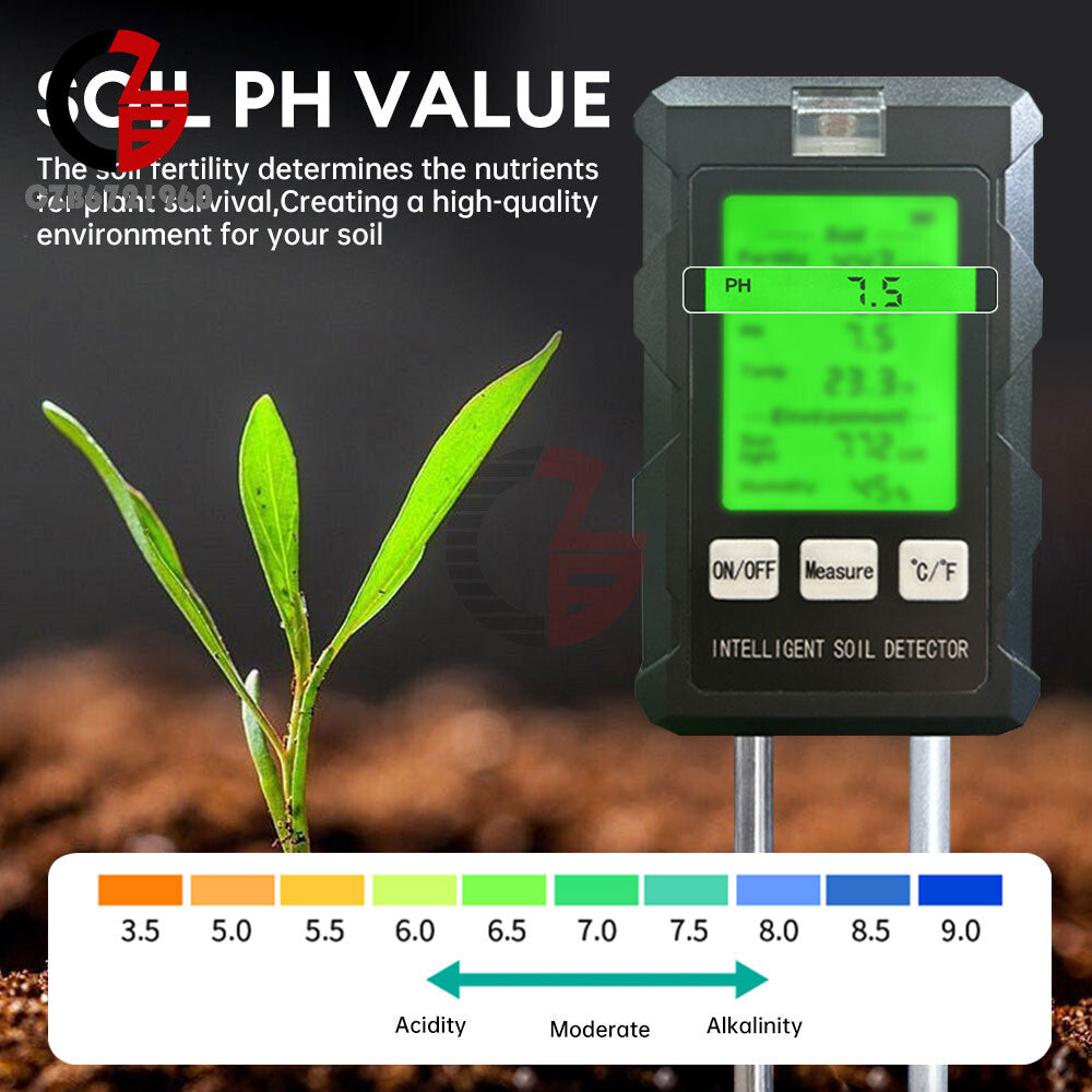 ya 26 6-in-1 PH Tester Soil Water Moisture Light Test Meter Temperature Humidity Test