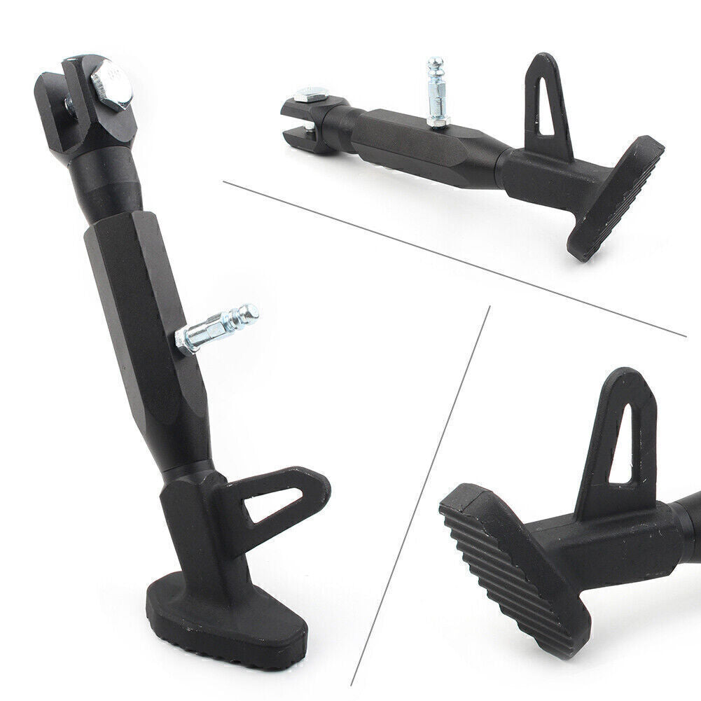ya 4 6.17 Universal Black Adjustable Kickstand Foot Side Stand Kick Stand FOR Motorcycle