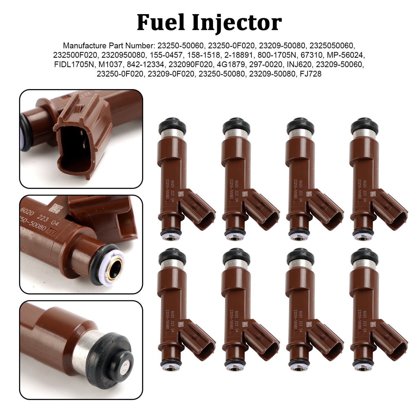 ya 1 8.5.4 8PCS Fuel Injector 23250-50060 for TUNDRA SEQUOIA 4RUNNER for GX470 LX470 4.7L