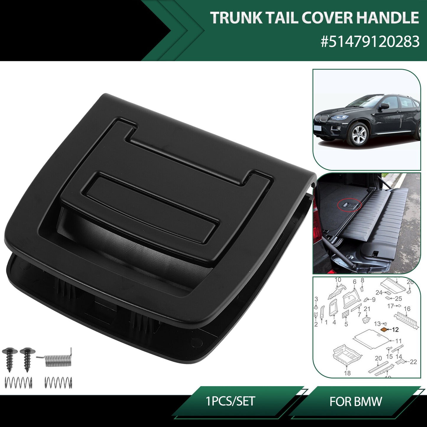 ya 7 6.10.3 51479120283 Rear Trunk Mat Handle Boot Floor Carpet Handle for BMW E70 X5 E71 X6