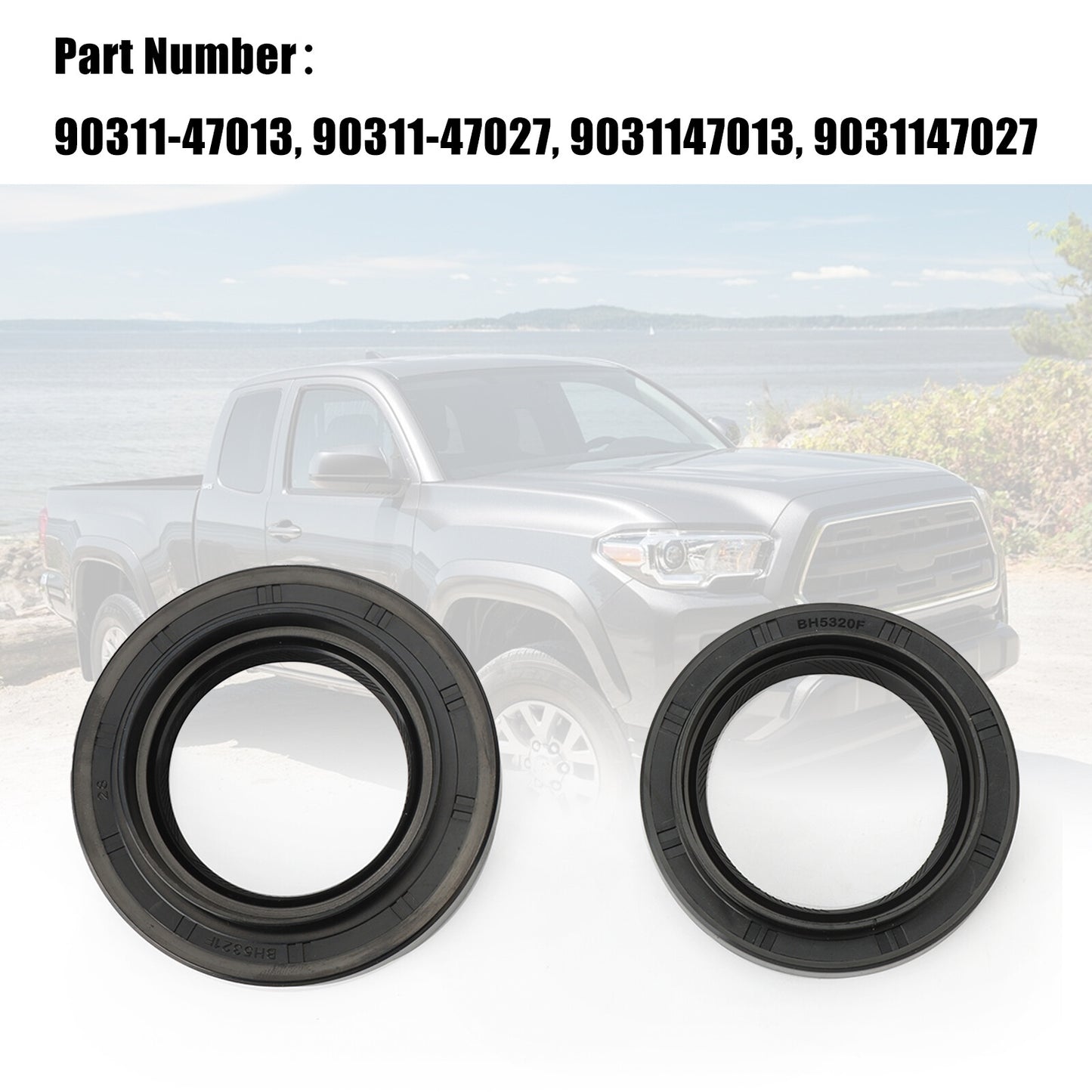ya 5 8.7 Left+Right Front Drive Shaft Output Oil Seal for Toyota Tacoma for Lexus 90311-47013