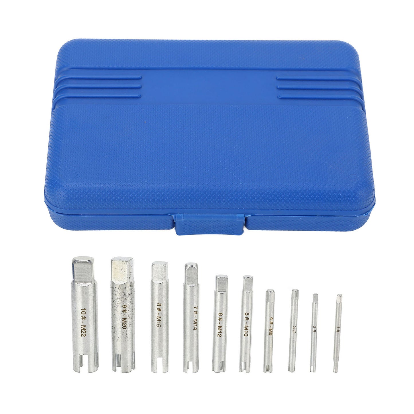 ya 25 10Pcs Screw Tap Extractor Set Quenched Broken Screw Removal Tool With Box