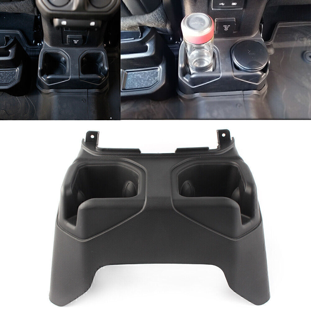 ya 4 6.21 Rear Floor Console Cup Holder for Jeep for Wrangler JL 2018-2023 6BN67TX7AC
