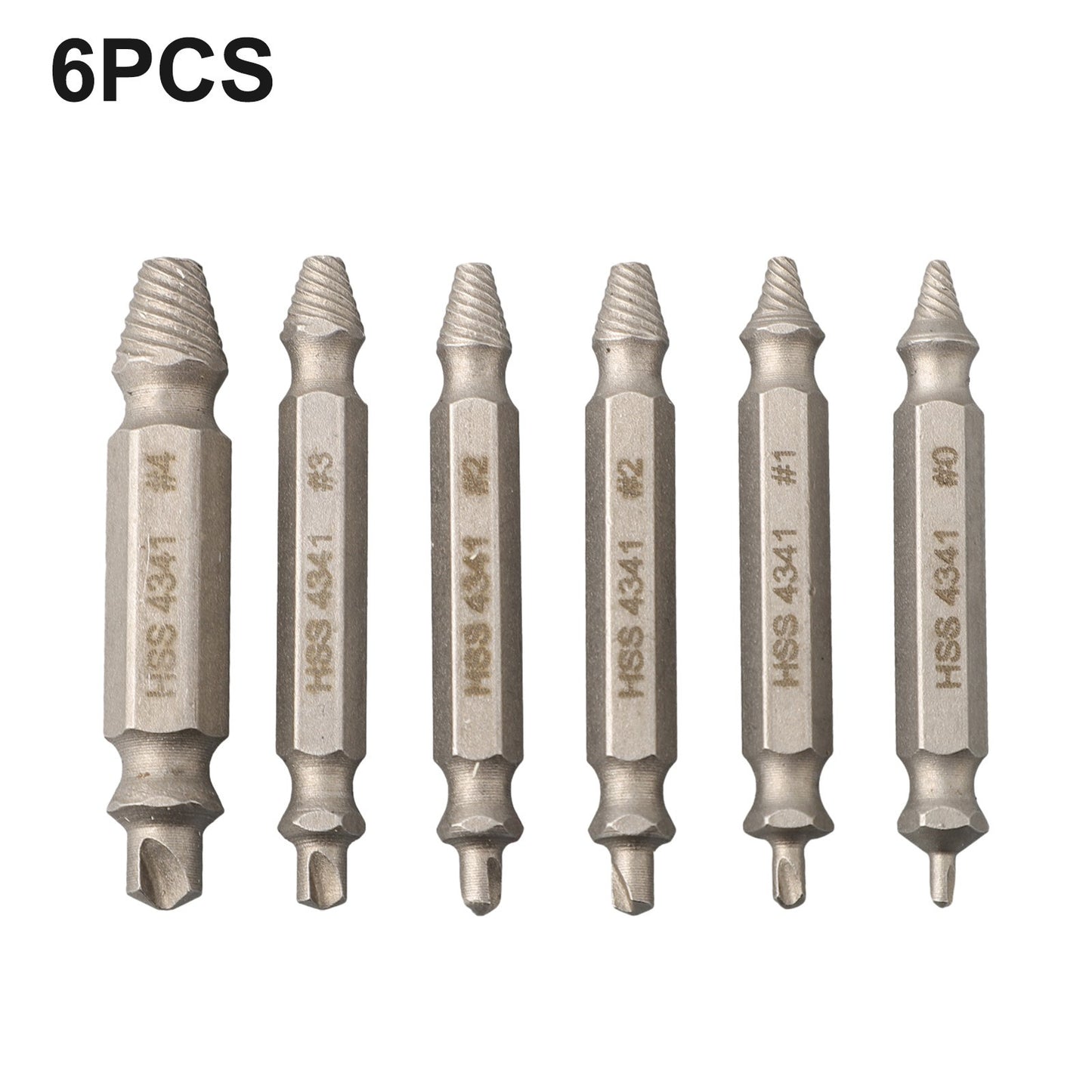 ya 25 Easy Out Stud Reverse 6 PCS Broken Bolt Screw Remover Extractor Drill Bit Kit