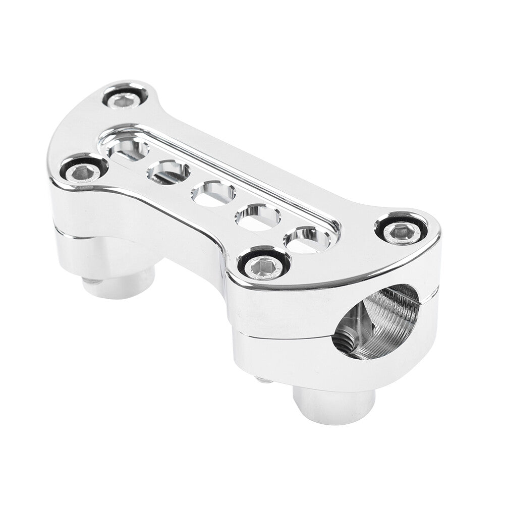 ya 2 6.30 1.5 Straight Handlebar Riser Top Clamp for Harley Dyna Touring Road Glide Chrome