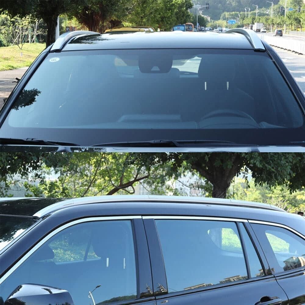 ya 5 8.7 20-24 for Toyota Highlander Chrome Roof Rail Rack Side Rail Bar Luggage Carrier