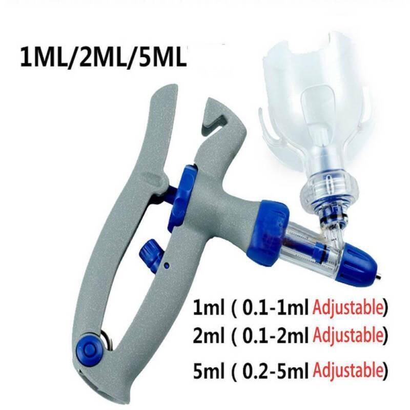 Continuous Syringe Adjustable Veterinary for Poultry Vaccine Injector Tool 1-5ML