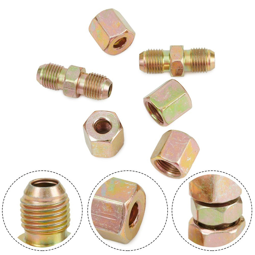 ya 5 8.7 Brake Pipe Unions 2 Way Accessories Connectors For 3/16\ Pipe