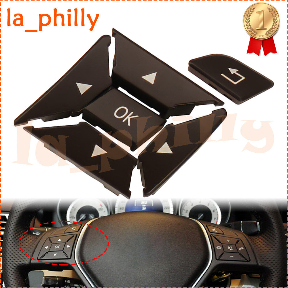 ya 13 for Mercedes-Benz C Class W204 Left Steering Wheel Control Switch Cover Brown