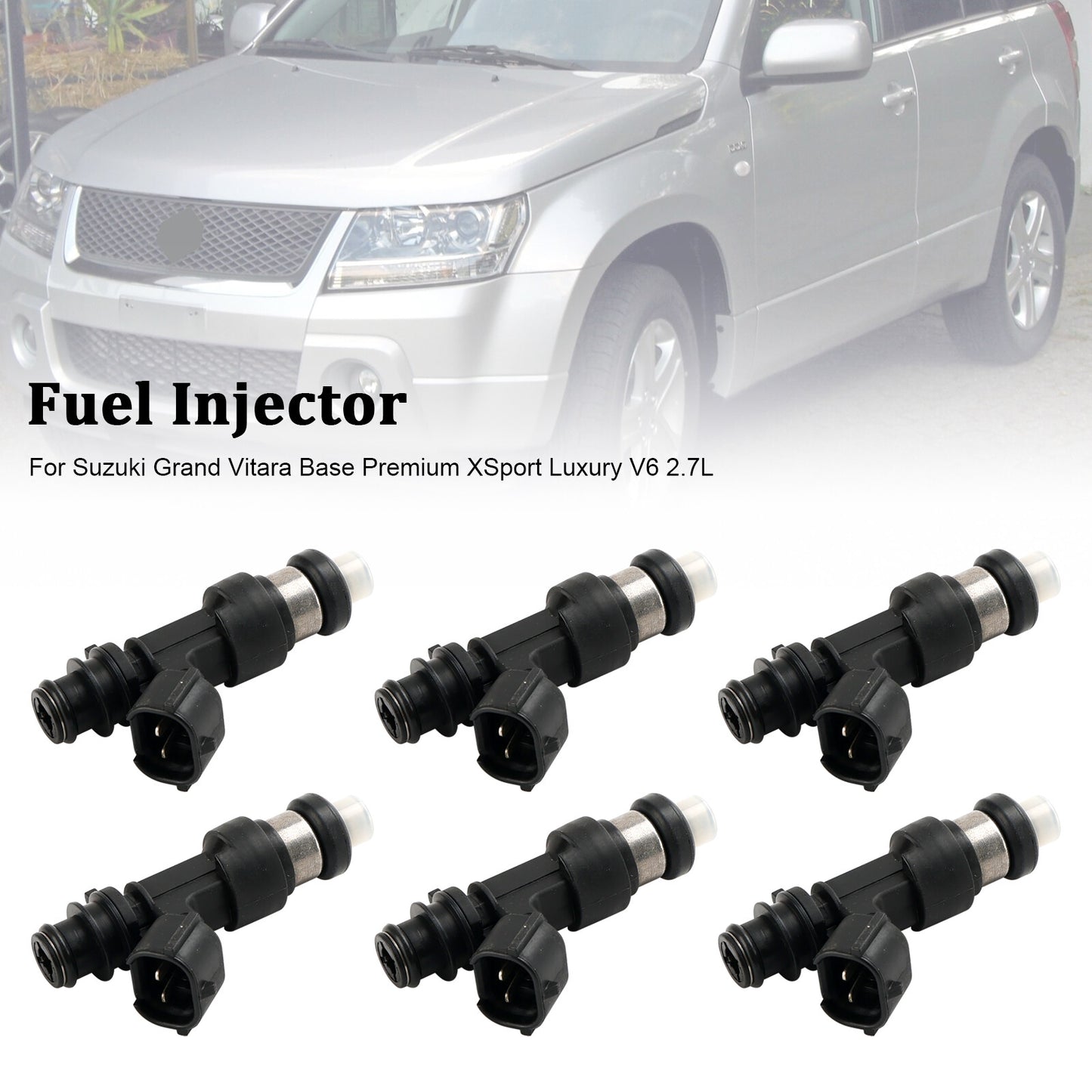 ya 1 8.5.1 6PCS Fuel Injector 15710-66J00 for Suzuki Grand Vitara Base V6 2.7L FBYCS50