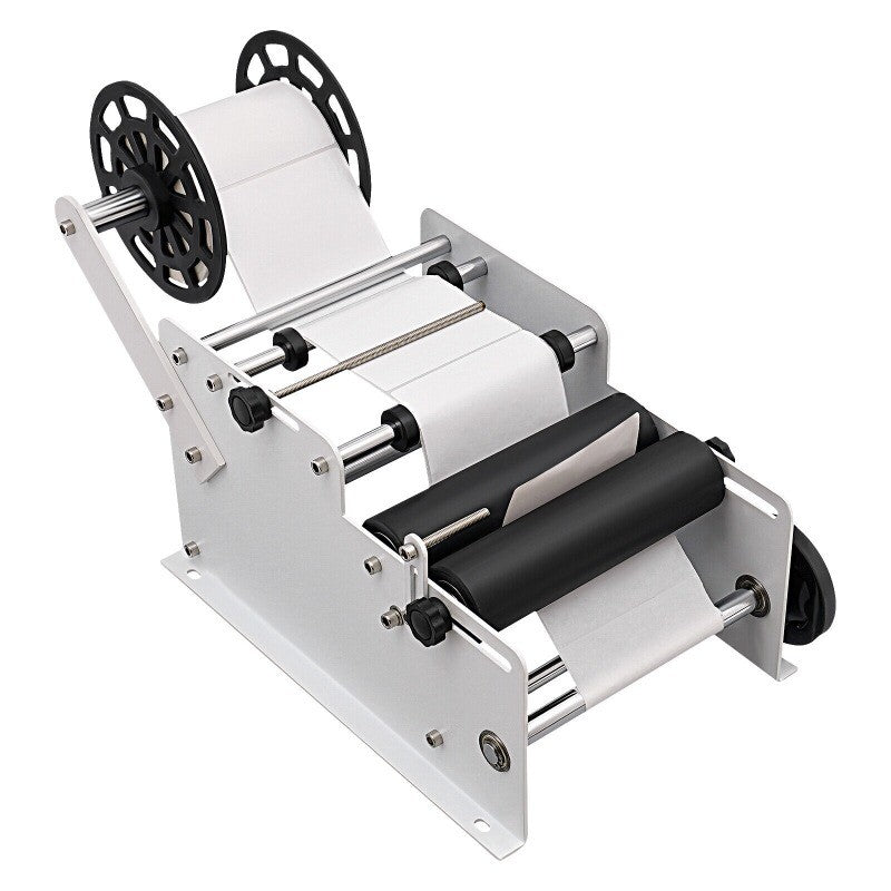 MT-30 Manual Round Bottles Labeling Machine W/ Four Label Roll Stoppers 11-300mm