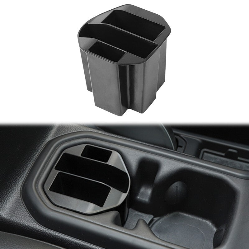 ya 4 6.21 Water Cup Holder Storage Box Organizer for Jeep for Wrangler JL Gladiator JT 18-23