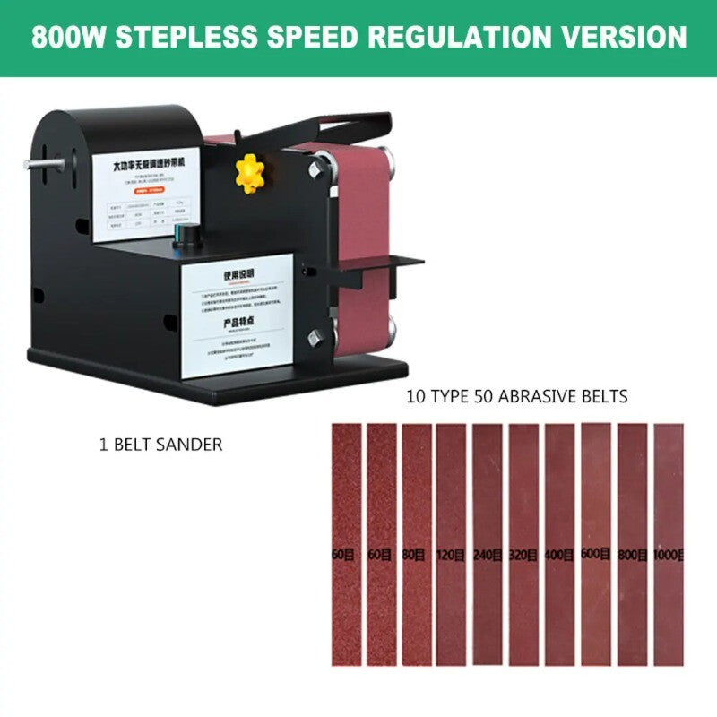 ya 17 Belt Sander Electric Metal Polishing Machine 0-10000r/min Electric Belt Sander