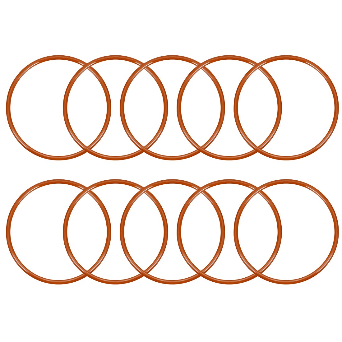 ya 1 7.2 Silicone O-Ring 65mmx60.2mmx2.4mm VMQ Seal Rings Sealing Gasket Red 10PCS