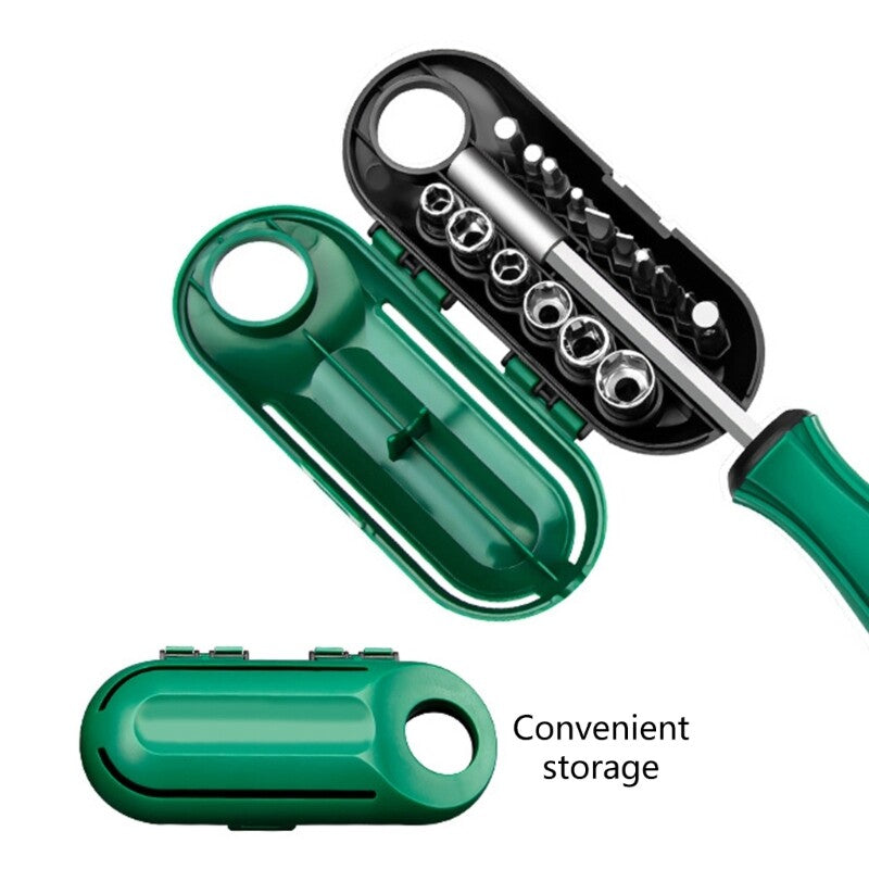 ya 26 Ergonomic Handle Multibit Ratchets Screwdriver Kit for Comfortable Daily Repairs