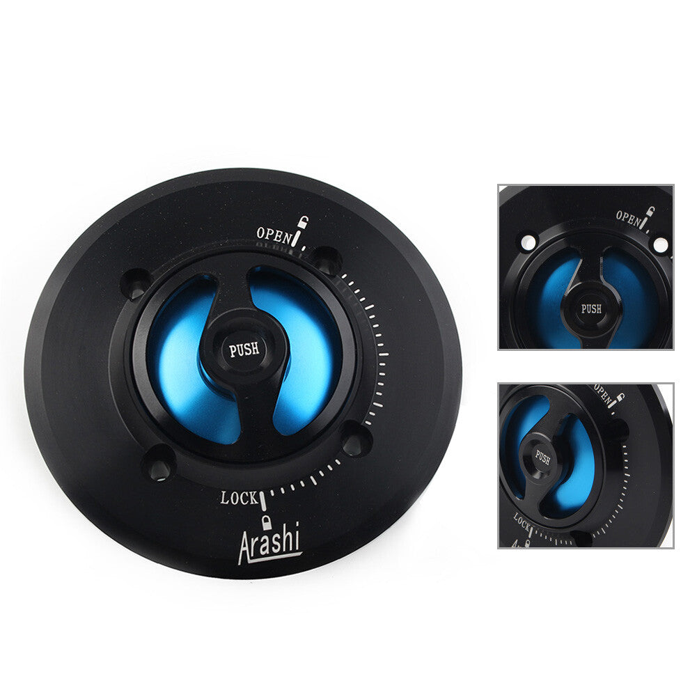 ya 2 6.30 Blue Keyless Fuel Gas Tank Cover Cap for APRILIA RSV1000 RSV4 APRC R Tuono V4R