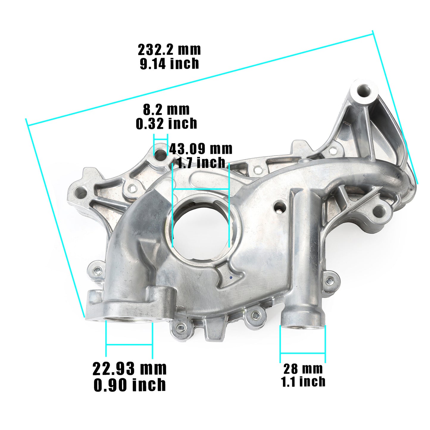 ya 9 6.4 M390HV Engine Oil Pump High Volume for 2007-2020 for Ford 3.5L 3.7L Aluminum