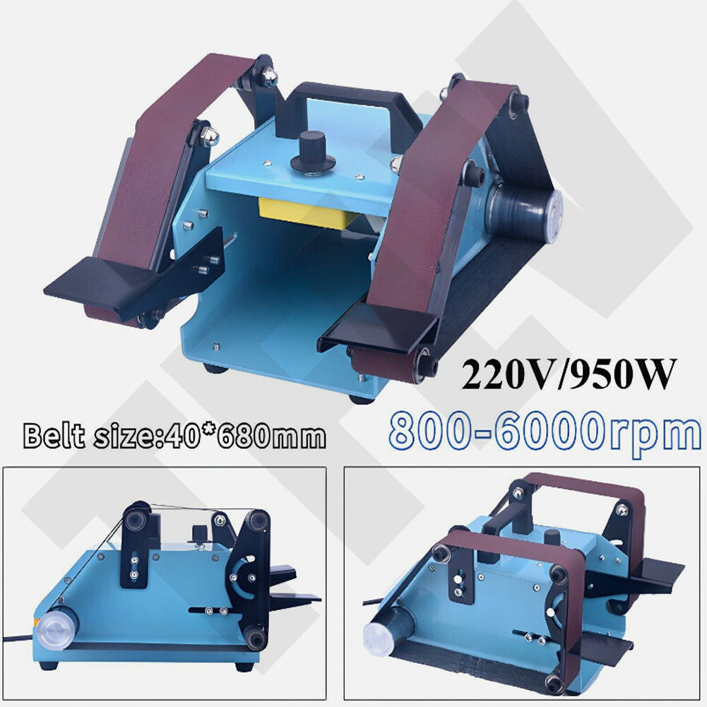 ya 17 Double Axis Electric Sander Sanding Belt Variable Speed Grinding Machine 950W,