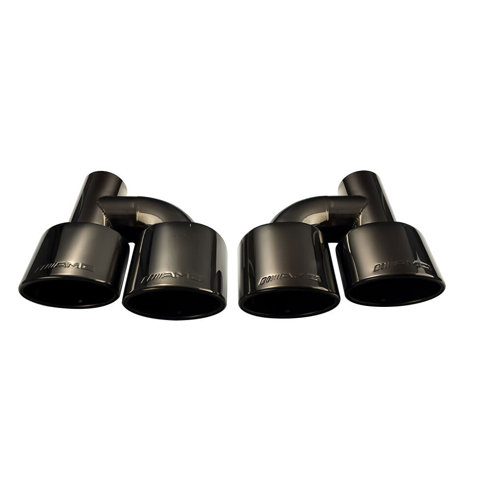 ya 4 6.17.2 Pair for Mercedes-benz AMG Tips W212 E350 E400 C63 C300 C350 W204 Black