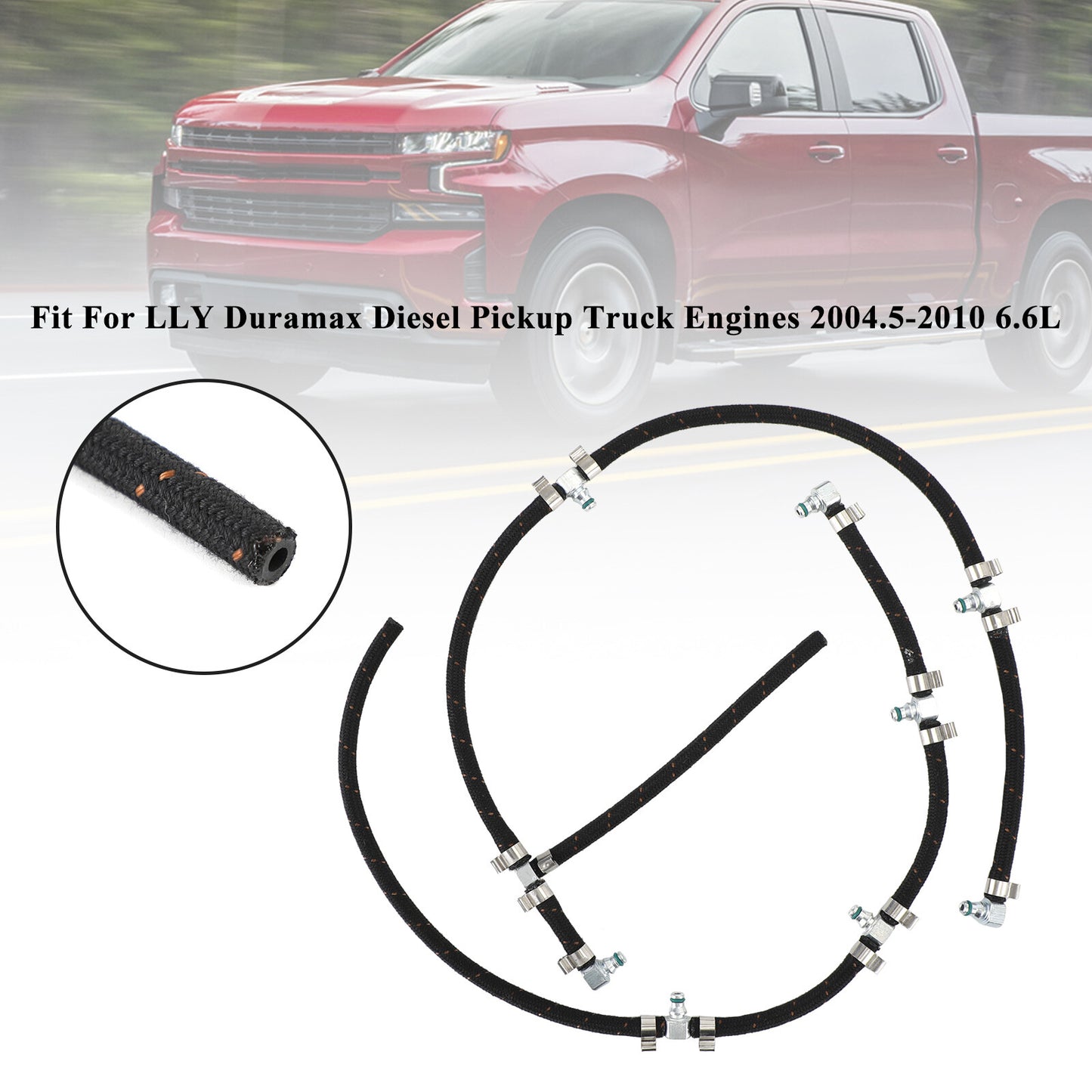 ya 1 8.5.3 Fuel Injector Return Line Kit for Duramax 2004-2010 6.6L Diesel Truck Engines