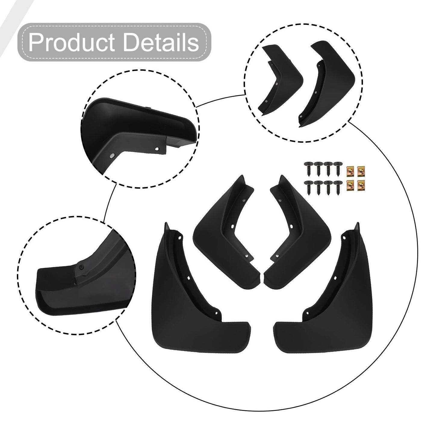 ya 5 8.7 Mud Flaps for for Volvo XC90 2015 2022 Easy To Install And Remove