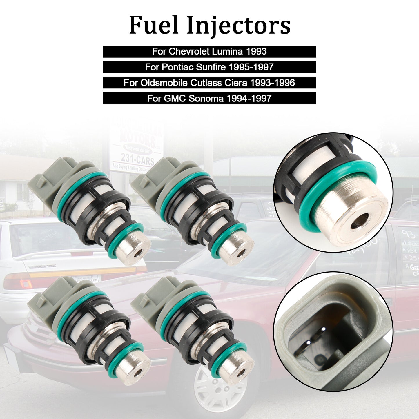 ya 1 8.5.3 4PCS Fuel Injectors 17113124 for Chevy for Buick for Pontiac 2.2L 17113197