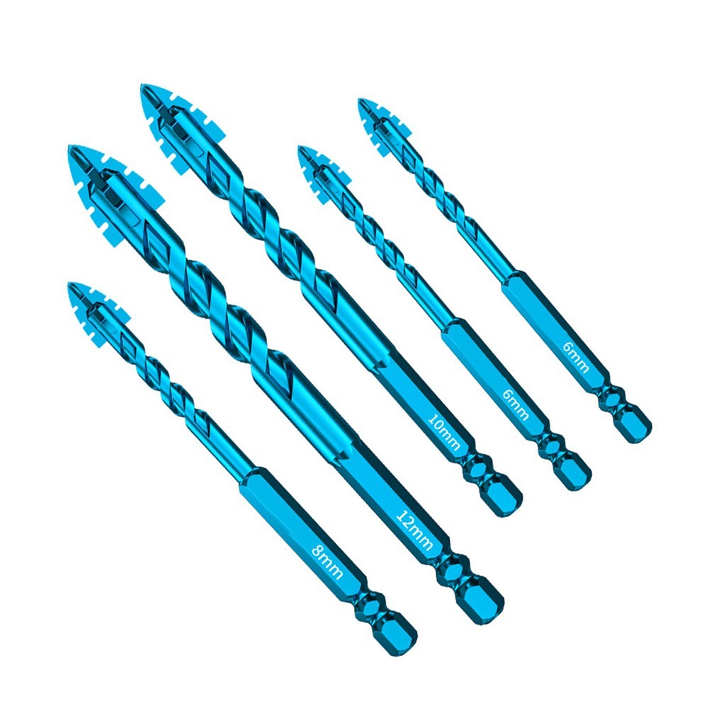 ya 25 Carbide Drill Bit Set 5PCS 6681012mm for Drilling Wood Metal Tile Brick