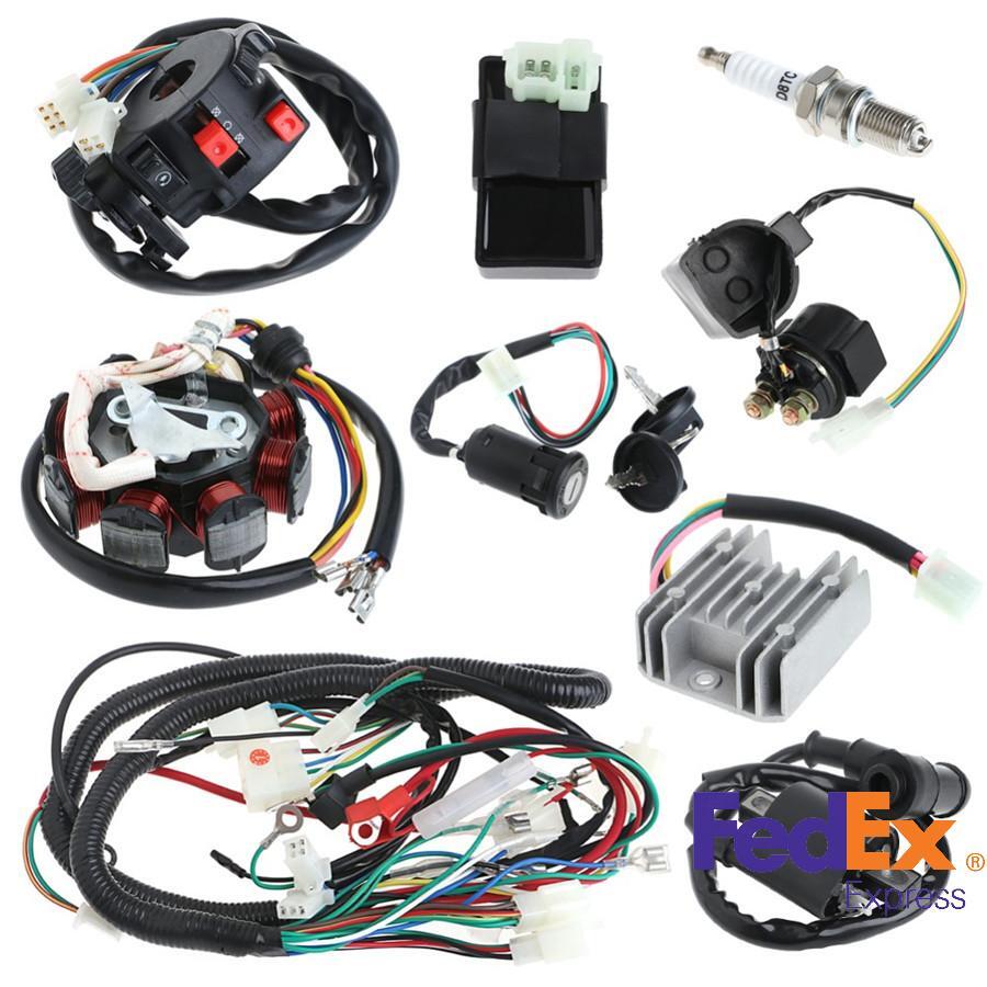 ya 2 7.15 1 Set Motorcycle Electrics Stator Wire Harness Coil CDI Rectifier Solenoid Kit