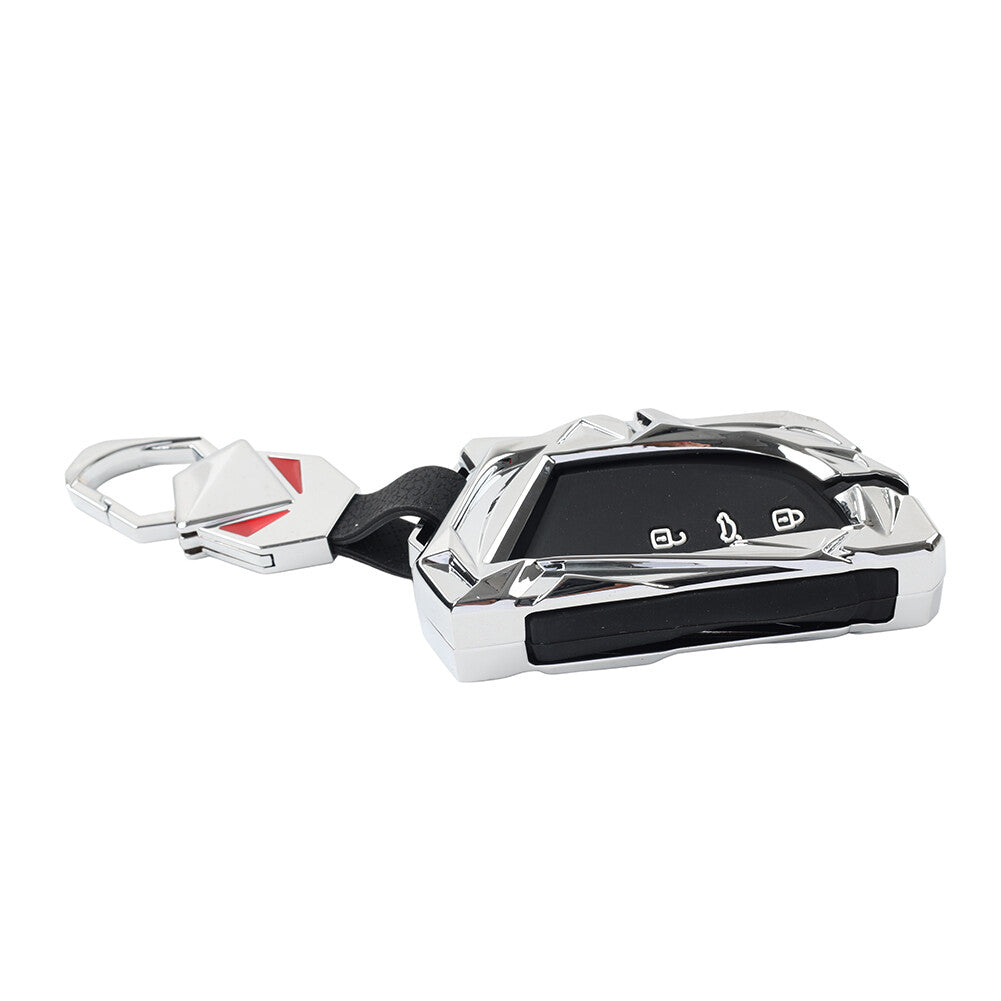 ya 10 5.28 3 Button Key Shell Cover Fob Silver for VW Polo ID.3 Atlas for SEAT Leon for Cupra Born