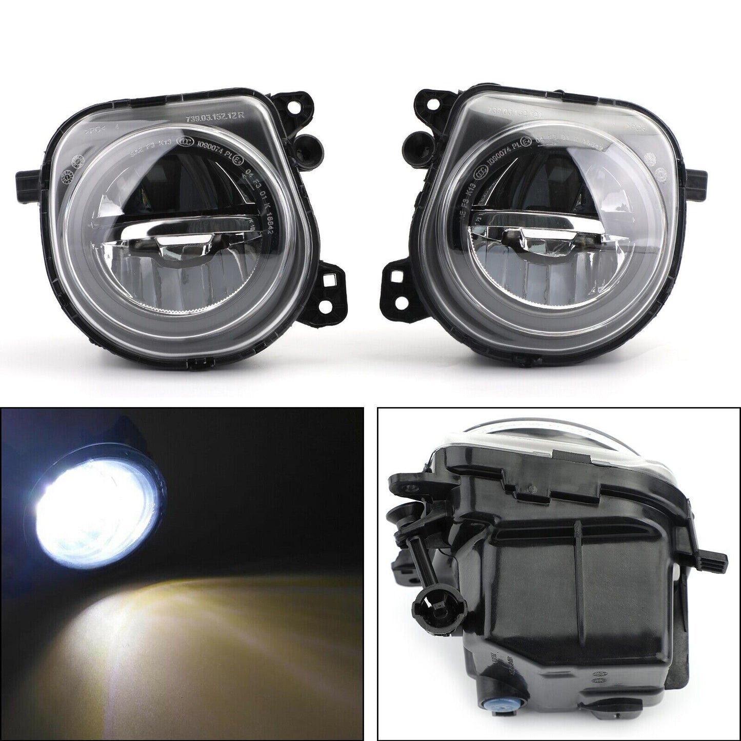 ya 1 8.5.1 Pair LH+RH Front LED Fog Light Lamp For 5 F10 F07 LCI CT SG