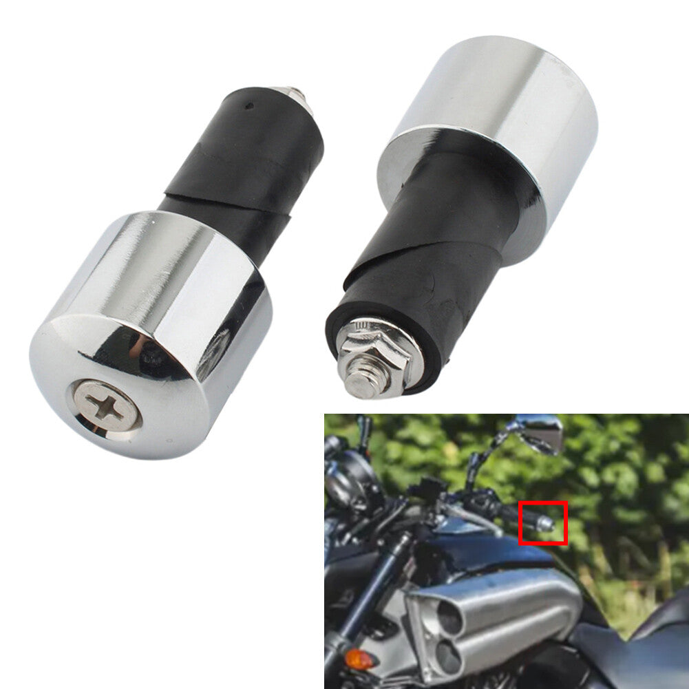 ya 3 6.25 Bar Ends Hand Grip Handlebar End Caps Chrome for Yamaha VMAX 400 450 500 750