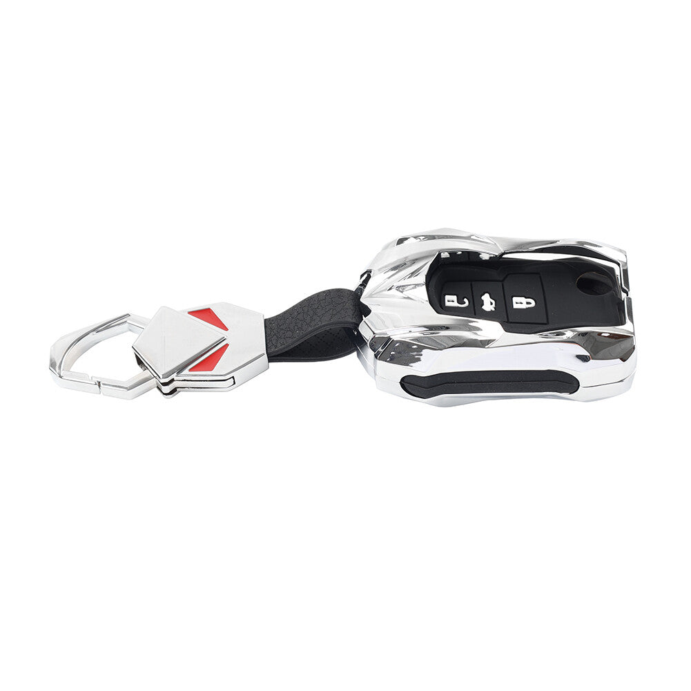 ya 10 5.28 3 Button Key Fob Cover Case Silver for VW Polo for Golf for JETTA for Skoda Fabia for SEAT Leon