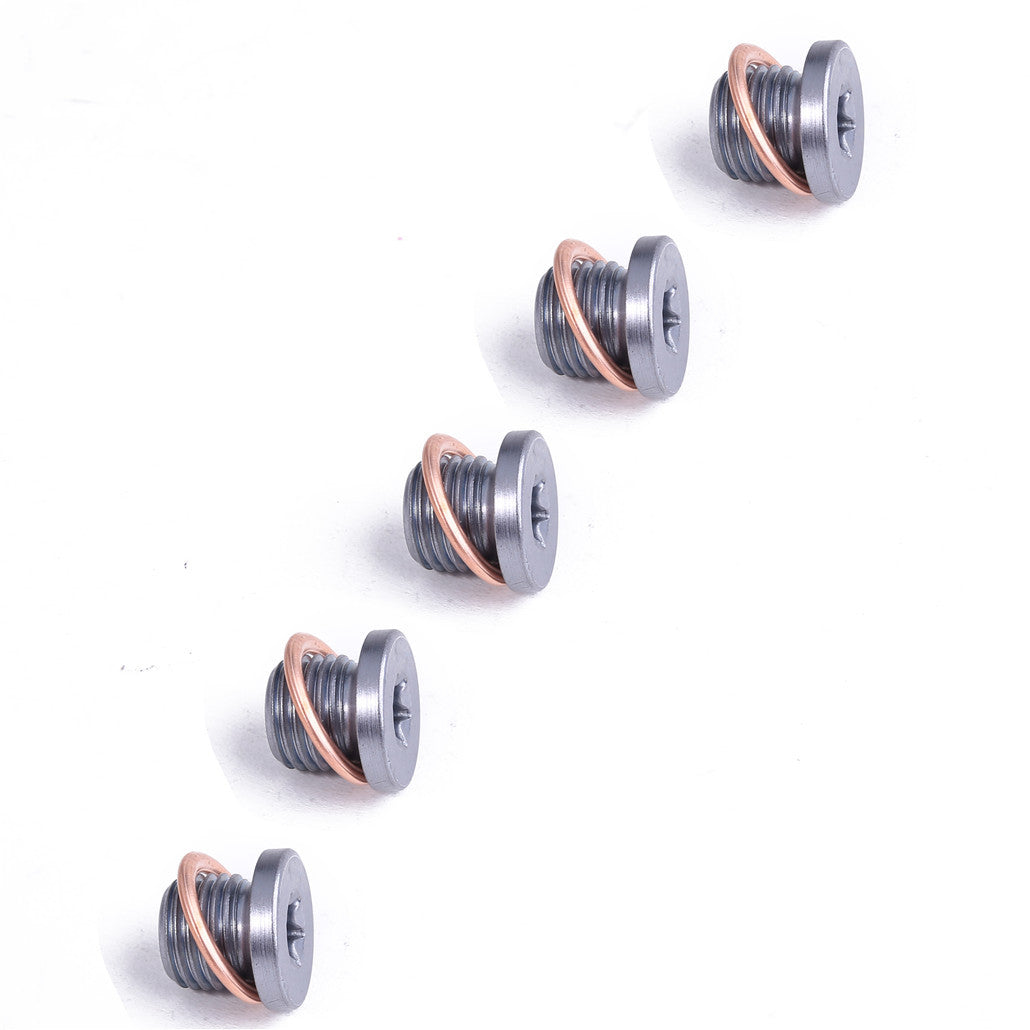 ya 12 5.21 5 Pieces Engine Oil Pan Drain Plug Kit for VW for JETTA for Golf for Tiguan CC EOS for Audi Q3 Q5 Q7