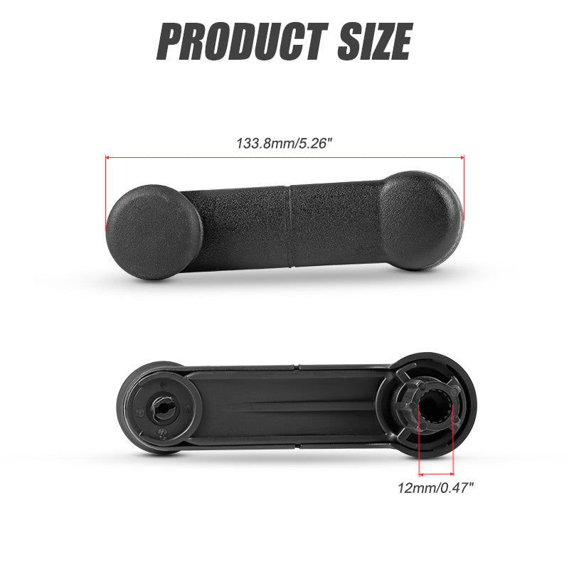 ya 11 6.6 2x Inside for MAN ual Window Crank Handles Black for Ford F150 F250 F350 F450 F550