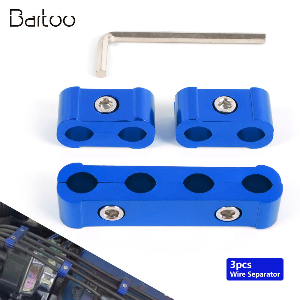 ya 6 6.13 Blue Engine Spark Plug Wire Separator Divider Clamp Wire Separator Divider 3PCS