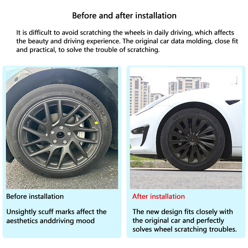 ya 2 7.14 18 Wheel Covers Replacement Version Hub Caps for for Tesla for Model 3 Accessories