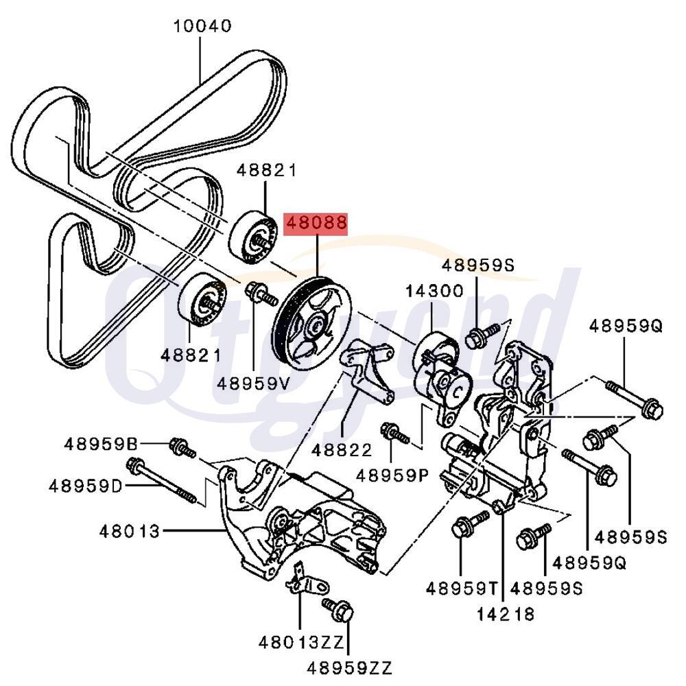 ya 10 5.29.2 Power Steering Oil Pump Belt Tension Pulley for Mitsubishi for Outlander 1.8/2.0 08