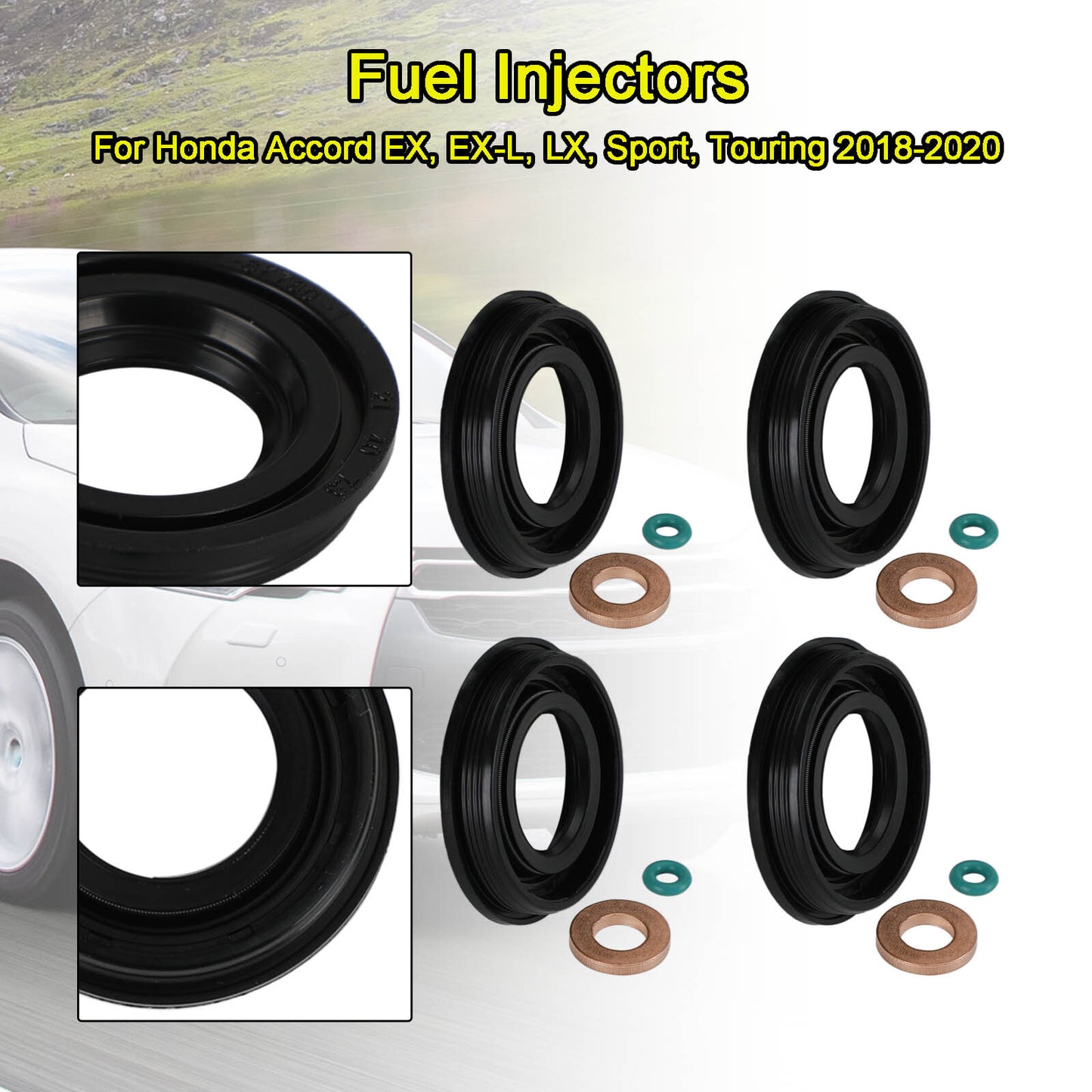 ya 1 8.5.2 4PCS Injector Seals for Transit MK3 MK6 MK7 2.0 2.2 2.4 TDCI TDDI U1