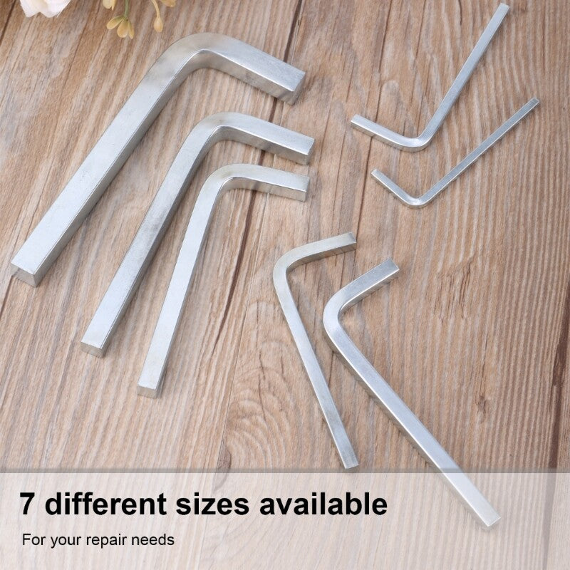 ya 26 7PCS L type Alloy Wrench Kit for Various Screws 3/4/5/6/7/8/10mm Square Head