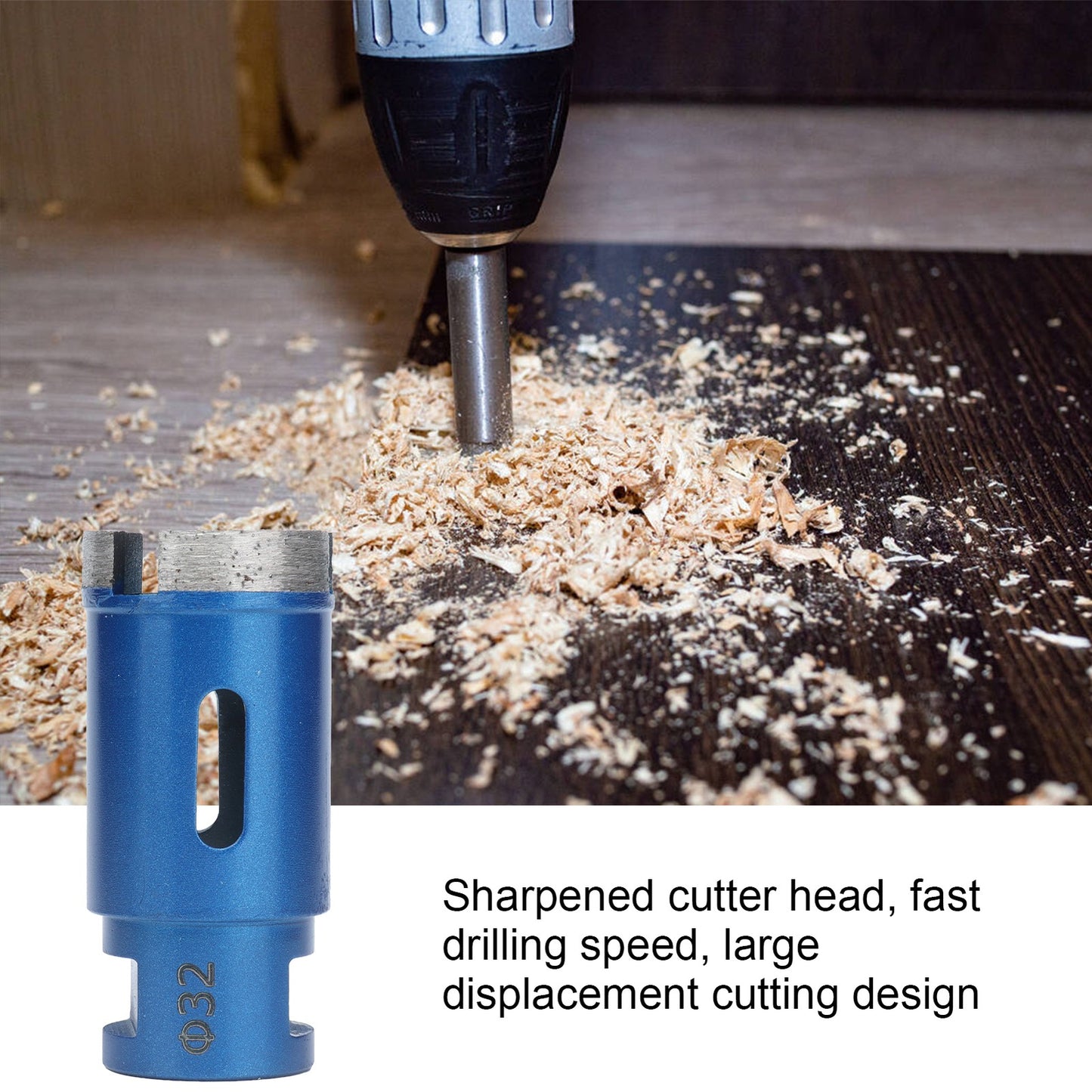ya 25 2pcs Marble Hole Openers 32mm ened Sturdy Blue Drilling Hole Saw Bits