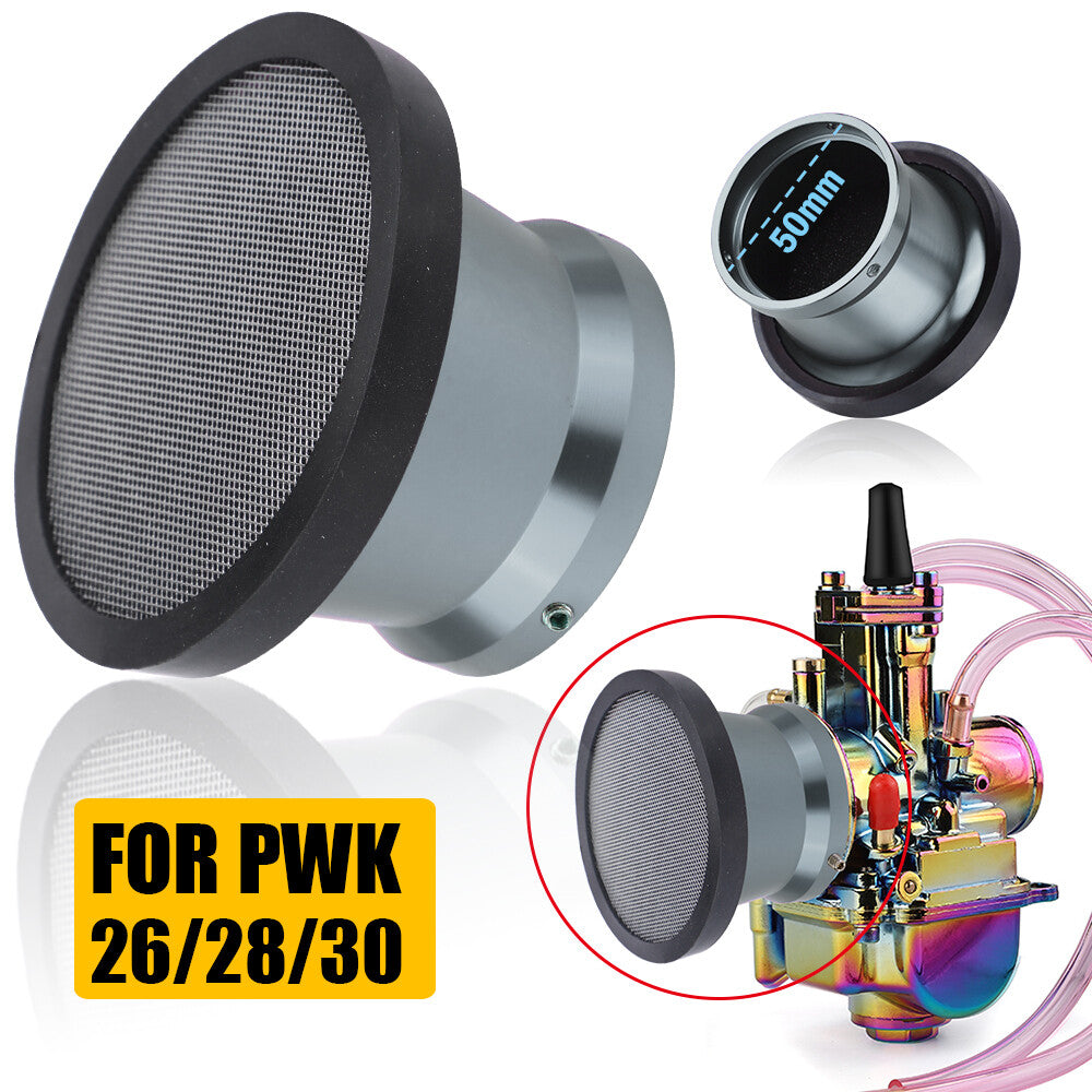 ya 8 5.26 50mm Air Filter Cup Motorcycle Velocity Stack Fits PWK Carburetor 24/26/28/30mm