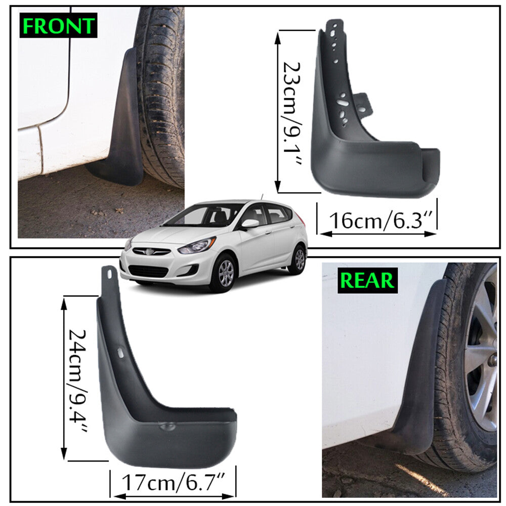ya 5 8.7 Set Mudguards for Hyundai Accent Car Fender mud flaps Splash Guards 2011-2018