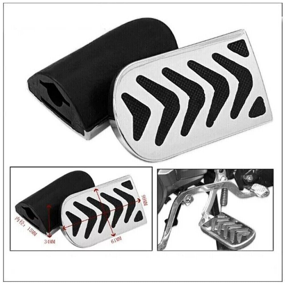 ya 11 6.8 Motorcycle Modified Brake Pedal Pad Front Foot Pegs Footrest Non-slip DIY New
