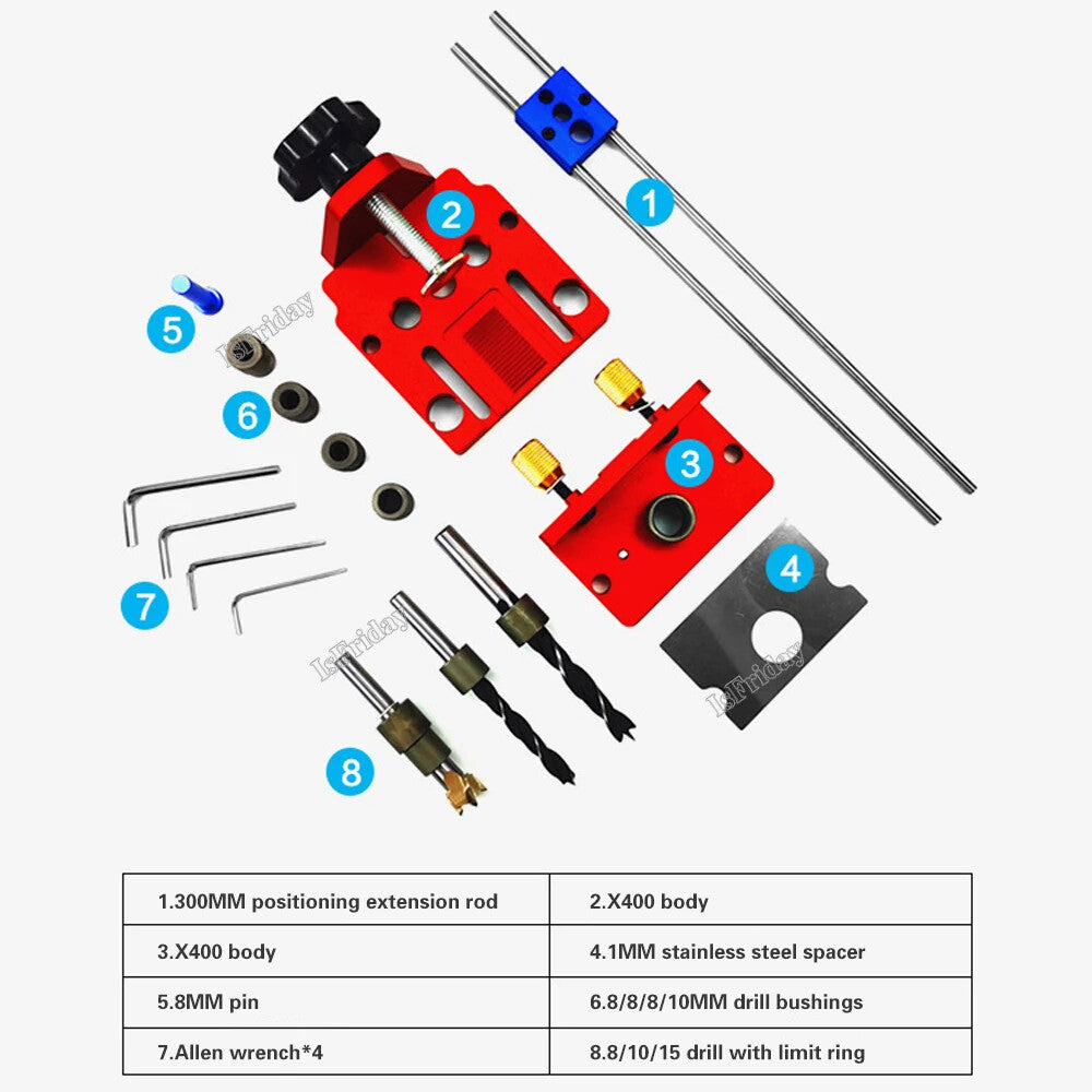 ya 17 Doweling Jig 3 In 1 Hole Drill Punch Positioner Guide Locator Jig Drill Template