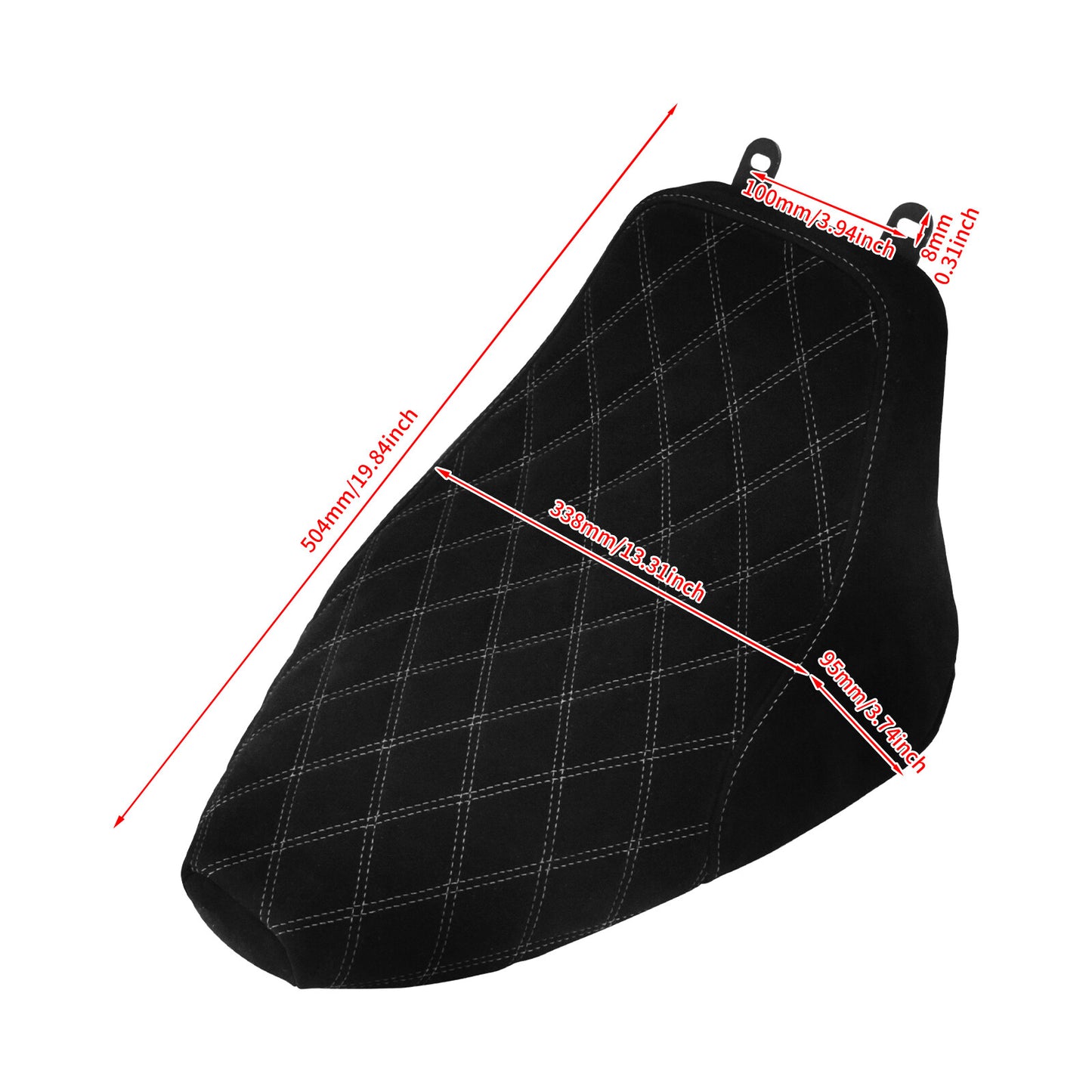 ya 5 8.7 Driver Solo for SEAT White Stitching for Harley Heritage Softail FLSTC Deluxe 06-17