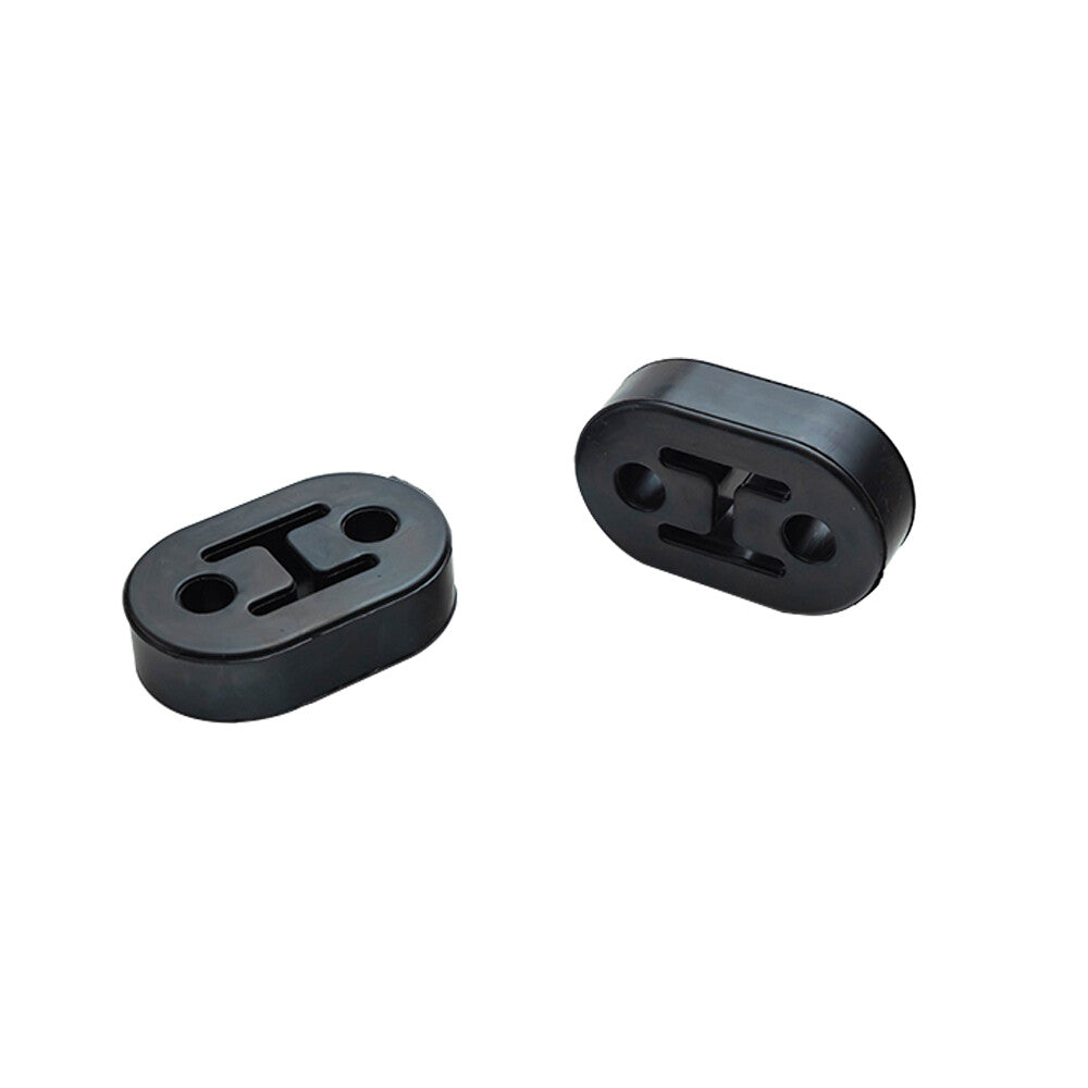 ya 1 6.30 4Pcs Universal 2-Hole Car Muffler Hangers Brackets Rubber Black