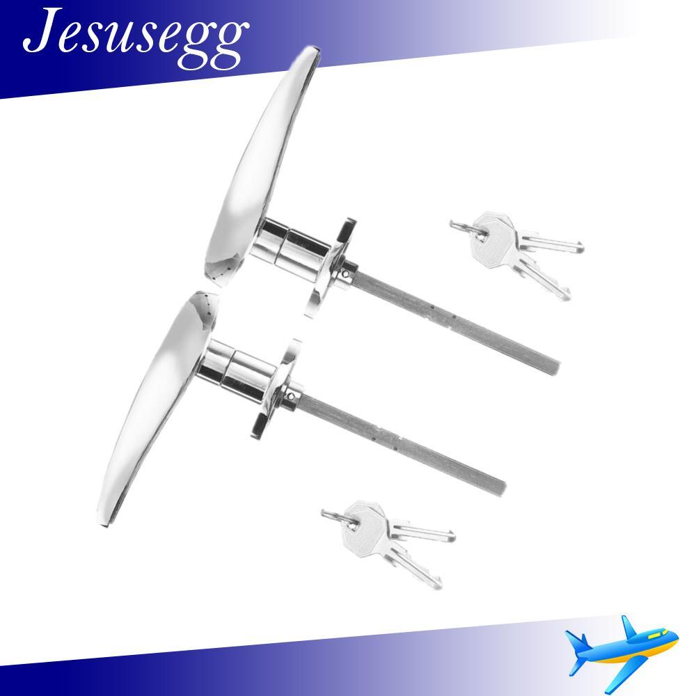 ya 13 5.27 2X Outside Locking Door Handles & 4 Keys Chrome For Model 18 Model 40 1932-1934