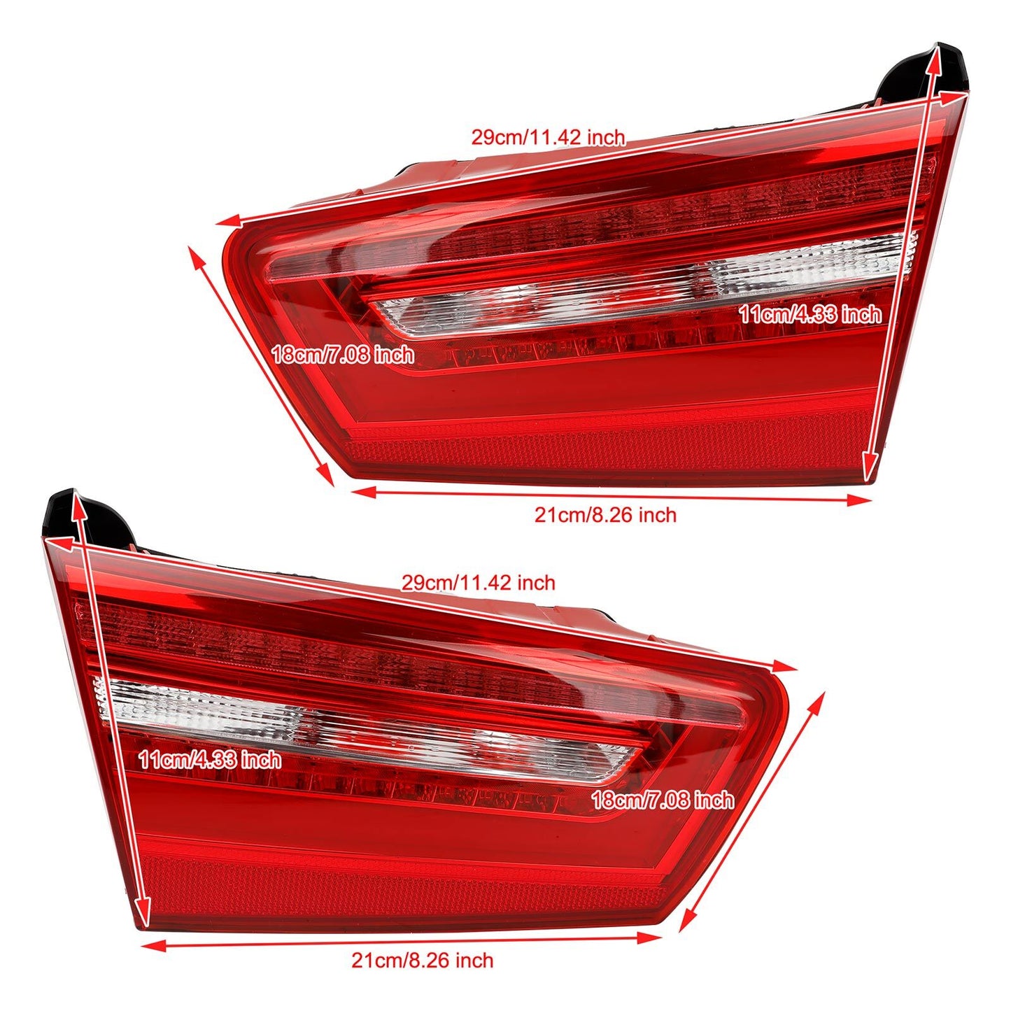 ya 1 8.5.2 2x Left+Right Inner Trunk LED Tail Light Lamp for AUDI A6 C7 2012-2015 P1