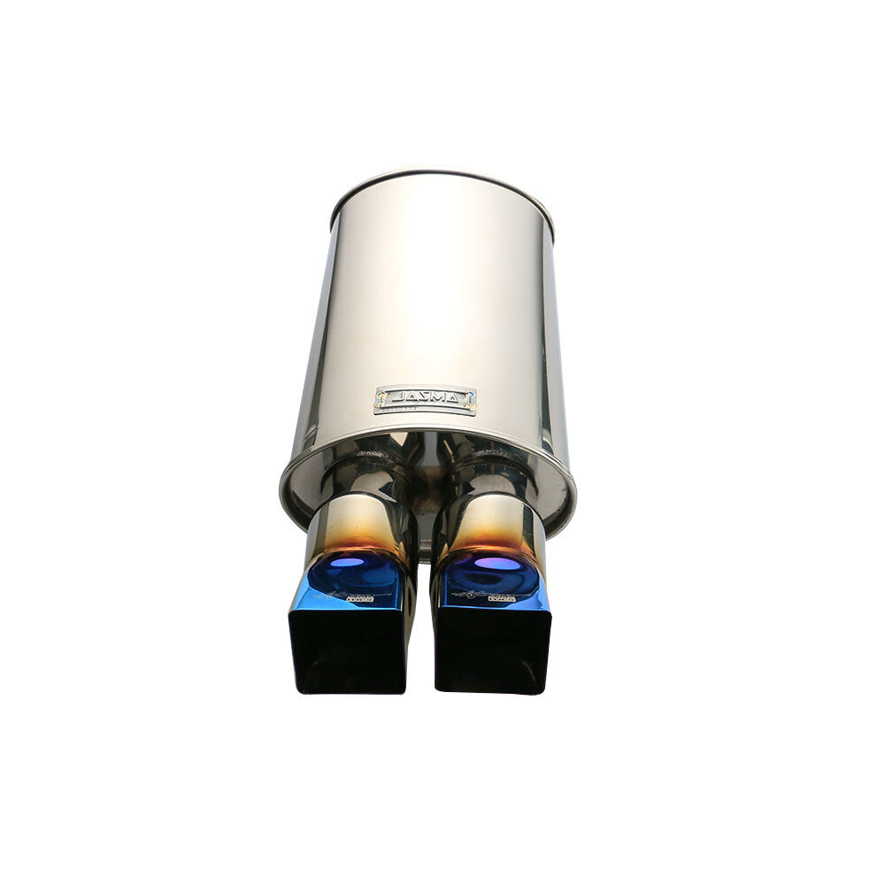 ya 1 7.4 Blue Tip 2.5'' ID Dual Tips Sport Sound Muffler Tip Auto 1.5mm Thick HPJ
